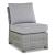 Naples Beach Outdoor Nuvella Fabric/Resin Wicker Armless Chair w/Cushion