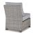 Naples Beach Outdoor Nuvella Fabric/Resin Wicker Armless Chair w/Cushion