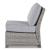 Naples Beach Outdoor Nuvella Fabric/Resin Wicker Armless Chair w/Cushion