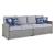 Naples Beach Outdoor Nuvella Fabric/Resin Wicker Loveseat w/Cushion, Right & Left Arm Facing