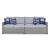 Naples Beach Outdoor Nuvella Fabric/Resin Wicker Loveseat w/Cushion, Right & Left Arm Facing