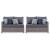 Salem Beach Outdoor Nuvella Fabric/Resin Wicker Left-Arm Facing & Right-Arm Facing Loveseat