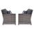 Salem Beach Outdoor Nuvella Fabric/Resin Wicker Left-Arm Facing & Right-Arm Facing Loveseat