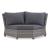 Salem Beach Outdoor Nuvella Fabric/Resin Wicker Corner Chair w/Cushion