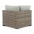 Calworth Outdoor Nuvella Fabric/Resin Wicker Corner Chair w/Cushion, Set of 2