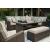 Brook Ranch Outdoor Nuvella Fabric/Resin Wicker Patio Seating Set