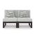 Beachloft Polyester/Aluminum 2-Piece Outdoor Modular Loveseat