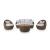 Double Point Resin Wicker 3-Piece Patio Set