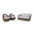 Double Point Resin Wicker 3-Piece Patio Set