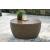 Double Point Round Woven Wicker/Aluminum Cocktail Table