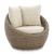 Danson Outdoor 2-Piece Nuvella Fabric/Resin Wicker Swivel Lounge Chair