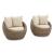 Danson Outdoor 2-Piece Nuvella Fabric/Resin Wicker Swivel Lounge Chair