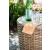Sandy Bloom Outdoor Nuvella Fabric/Resin Wicker Set w/Pillows