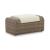 Sandy Bloom Outdoor Nuvella Fabric/Resin Wicker Ottoman