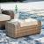 Sandy Bloom Outdoor Nuvella Fabric/Resin Wicker Ottoman