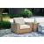 Sandy Bloom Outdoor Nuvella Fabric/Resin Wicker Set w/Pillows