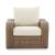 Sandy Bloom Outdoor Nuvella Fabric/Resin Wicker Lounge Chair