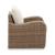 Sandy Bloom Outdoor Nuvella Fabric/Resin Wicker Lounge Chair