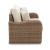 Sandy Bloom Outdoor Nuvella Fabric/Resin Wicker Set w/Pillows