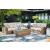 Sandy Bloom Outdoor Nuvella Fabric/Resin Wicker Set w/Pillows