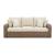 Sandy Bloom Outdoor Nuvella Fabric/Resin Wicker Set w/Pillows