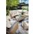 Sandy Bloom Outdoor Nuvella Fabric/Resin Wicker Set w/Pillows