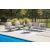 Ocean Beach Aluminum/Polyester Swivel Lounge Chair with Cushion