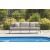 Ocean Beach Aluminum/Polyester Sofa with Cushion
