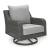 Elite Park Outdoor Nuvella Fabric/Resin Wicker Swivel Lounge Chair