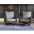 Elite Park Outdoor Nuvella Fabric/Resin Wicker Set w/Pillows