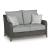Elite Park Outdoor Nuvella Fabric/Resin Wicker Loveseat w/2 Pillows