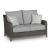 Elite Park Outdoor Nuvella Fabric/Resin Wicker Set w/Pillows