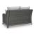 Elite Park Outdoor Nuvella Fabric/Resin Wicker Loveseat w/2 Pillows