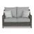 Elite Park Outdoor Nuvella Fabric/Resin Wicker Set w/Pillows