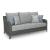 Elite Park Outdoor Nuvella Fabric/Resin Wicker Sofa w/4 Pillows