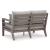 Hillside Barn Outdoor Nuvella Fabric/Weatherwood Loveseat w/2 Pillows