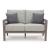 Hillside Barn Outdoor Nuvella Fabric/Weatherwood Loveseat w/2 Pillows