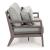 Hillside Barn Outdoor Nuvella Fabric/Weatherwood Sofa w/4 Pillows