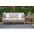 Hillside Barn Outdoor Nuvella Fabric/Weatherwood Sofa w/4 Pillows