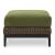 Horizon Hall Square Resin Wicker/Aluminum Ottoman with Cushion