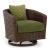 Horizon Hall Resin Wicker/Aluminum Swivel Lounge Chair with Cushion