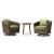 Horizon Hall Resin Wicker/Aluminum Swivel Lounge Chair with Cushion