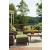 Horizon Hall Square Resin Wicker/Aluminum Ottoman with Cushion