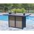 East Beach Rectangular Aluminum/Polyethylene Bar Table with Fire Pit & 2 Doors