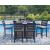 East Beach Rectangular Aluminum/Polyethylene Bar Table with Fire Pit & 2 Doors