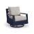 East Beach HDPE/Polyester Swivel Glider Chair with Cushion