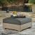Citrine Park Outdoor Nuvella Fabric/Eucalyptus Wood Ottoman w/Cushion