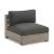 Citrine Park Outdoor Nuvella Fabric/Eucalyptus Wood Armless Chair w/Cushion