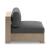 Citrine Park Outdoor Nuvella Fabric/Eucalyptus Wood Armless Chair w/Cushion