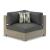 Citrine Park Outdoor Nuvella Fabric/Eucalyptus Wood Corner w/Cushion